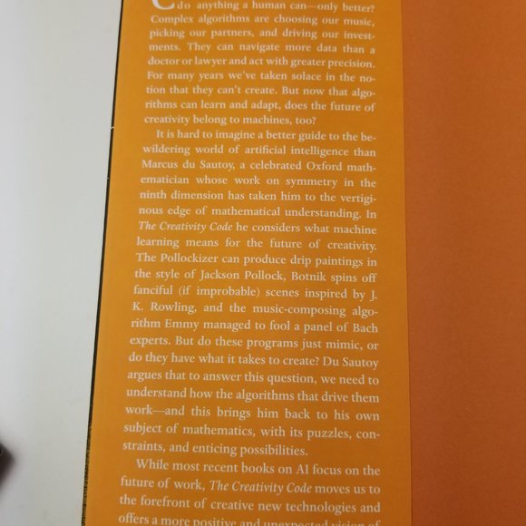 Marcus Du Sautoy The Creative code Art and Innovation in the age of Ai 1stprint - Picture 10 of 12